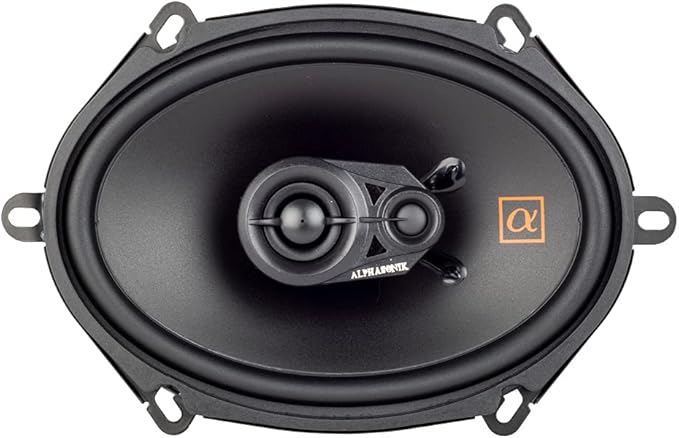 Alphasonik 1 Pair of NS683 Neuron Series 6x8/5x7 (360 Watts Max for The Pair) 180 Watts Max Per Speaker 3-Way Full-Range Car Audio Speaker with PEI Dome Tweeter Polypropylene Cone