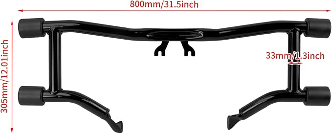 Engine Guard Flat-Out Bar Fit for Harley Touring Street Glide Road Glide Road King Electra Glide Ultra (F- Engine Guard for 14-23 Touring)