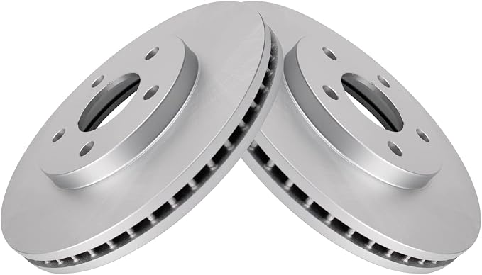 TRQ Front Brake Rotor Set G Coated Vented Compatible with 2006-2011 Chevrolet HHR