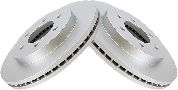 TRQ Front Brake Rotor Set G Coated Vented Compatible with 2004-2008 Ford F-150 2006-2008 Lincoln Mark LT