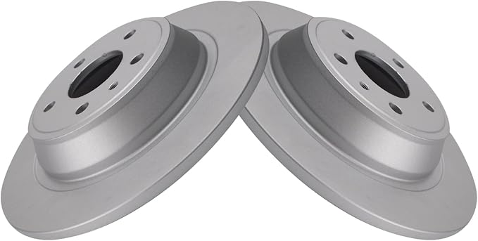 TRQ Rear Brake Rotor Set G Coated Solid Compatible with 2013-2020 Ford Fusion 2013-2016 Lincoln MKZ
