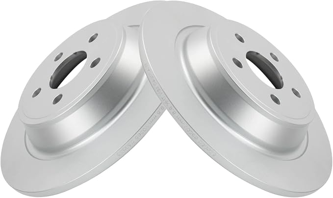 TRQ Rear Brake Rotor Set Compatible with Ford Edge Fusion Continental MKX MKZ Nautilus
