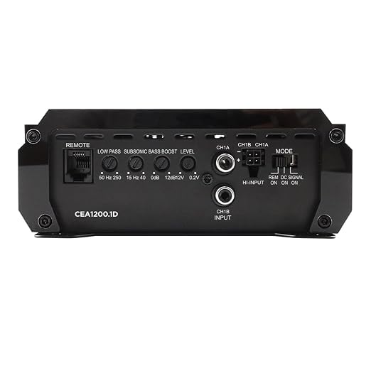 Orion Cobalt Elite CEA1200.1D Class-D Monoblock Compact Car Subwoofer Amplifier, 1200W RMS, 1/2/4 Ohm Stable, Adjustable Low Pass & Subsonic Filter, Bass Boost, MOSFET Power Supply, Bass Knob Included