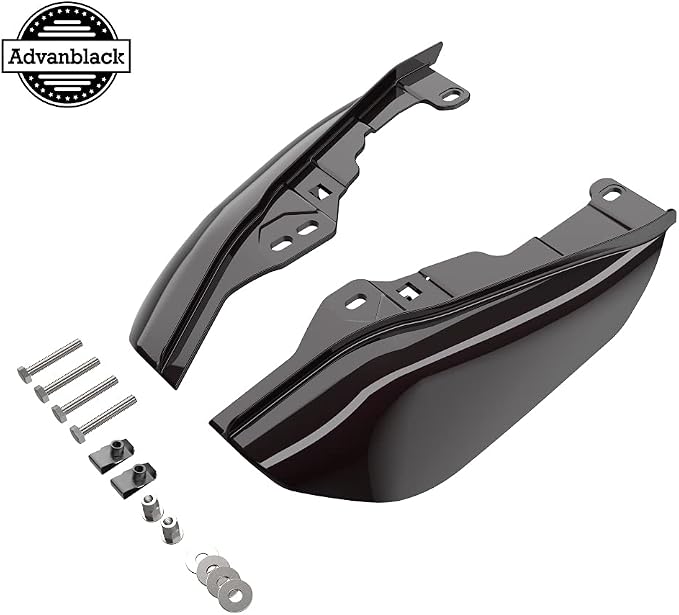 Advanblack 2024 RG Mid Frame Air Deflectors Compatible for Harley Touring Street Glide, Road King, Electra Glide, 2009-2025(Blackened Cayenne)