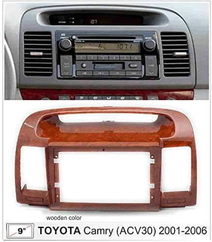 YuYue Electronic 9-inch 2din Car Radio Dashboard Compatible with Toyota Camry 5 2001-2006 Stereo Panel, for Teyes Car Panel with Dual Din CD DVD Frame Radio Kit