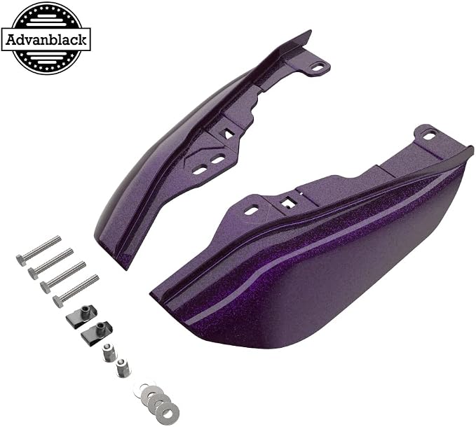 Advanblack 2024 RG Mid Frame Air Deflectors Compatible for Harley Touring Street Glide, Road King, Electra Glide, 2009-2025(Hard Candy Mystic Purple Flake)