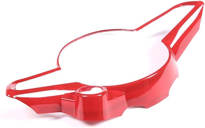 TOYCIDFG Car Steering Wheel Frame Trim Cover Compatible with Alfa Romeo Giulia Stelvio 2020 2021 2022 Interior Accessories ABS Inner Decoration (Sport Red)