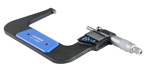 Accusize Industrial Tools 4-5''/100-125 mm 7 Keys Electronic Digital Outside Micrometers, 0.00005'' Or 0.001 mm Resolution, Ac21-5022 | IP54 Rated, 0.00005"/0.001 mm Resolution, 7-Key, ±0.003" Accuracy