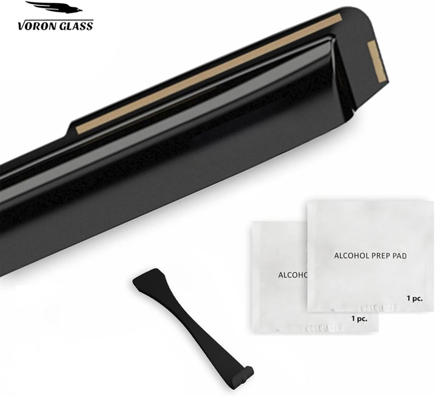 Voron Glass in-Channel Extra Durable Rain Guards for Chevrolet (Chevy) Express Van 1996-2025/GMC Savana 1996-2025, Window Deflectors, Vent Window Visors, 2 Pieces - 210217