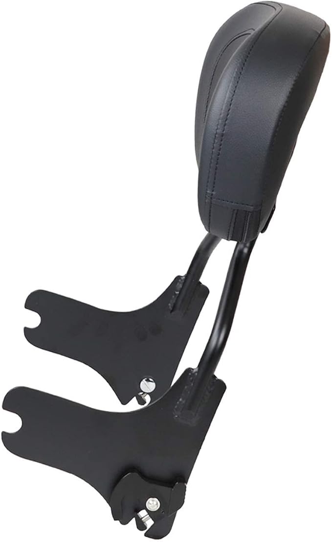 AUFER Detachable Upright Passenger Backrest Sissy Bar With Back Rest Pad Compatible With For Touring Road King Street Glide Electra Glide Road Glide FLHR FLHX FLHT FLTR 1997-2008（Black）