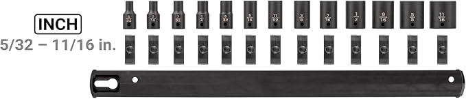 TEKTON 1/4 Inch Drive Impact Socket Set, 13-Piece | SID90100