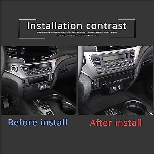 for Honda Pilot 2016-2022/ Ridgeline 2020-2023/ Passport 2019-2023 Center Console Organizer Tray & Gear Shift Panel Cover Trim