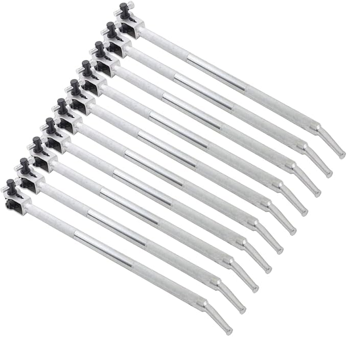 Mytee Products 10 Pack 39.5" Standard Ratcheting Winch Bar for Flatbed Trailer - Chrome Carbon-Steel Ratchet Winch Bar with Non-Slip Handle & Slip Resistant Tip for Secure Operation