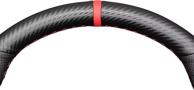 Custom Fit OEM Suede Carbon Fiber Leather Steering Wheel Cover for Subaru WRX STI 2015 2016 2017 2018 2019 2020 2021 / Subaru Levorg 2015-2019 Interior Accessories (1)