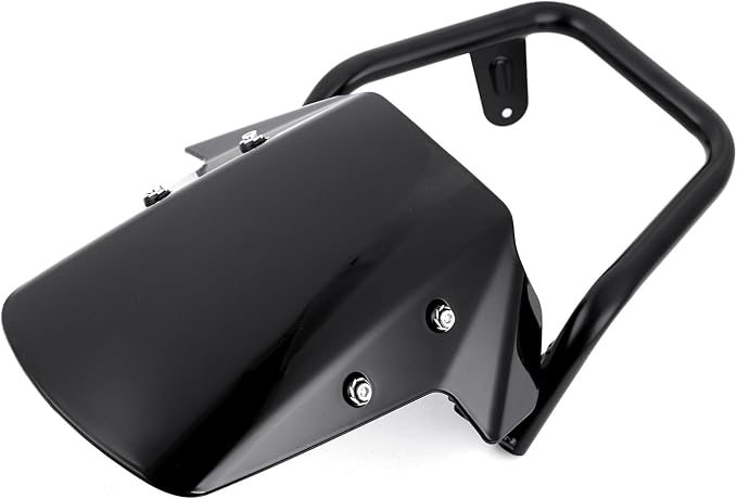Mokuo Motorcycle Windshield in ABS Material Compatible with Honda Navi 2022 2023, Upgraded 3mm Thickness Come with Mounting Bracket,Black Color
