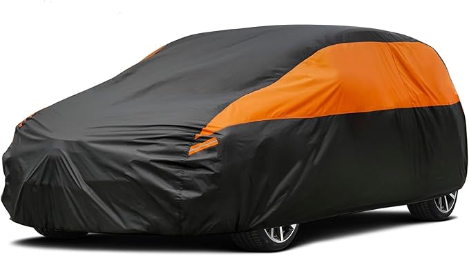GUNHYI Hatchback Car Cover for Automobiles All Weather Waterproof, Universal Fit Kia Rio, Toyota Yaris, Mitsubishi Mirage, Chevrolet Bolt EV/Sonic, Mini Cooper 2-Door/4-Door etc.