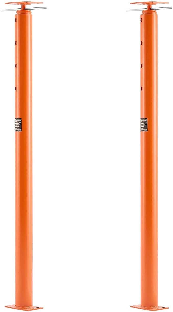 VEVOR House Floor Jacks, 2 Pack 54-150 Inch Height Range, 11200 lbs Max Load Capacity, Adjustable Support Beam Basement Jack Post Pole for Leveling, Lift Steel Telescoping Post for Temporary Support