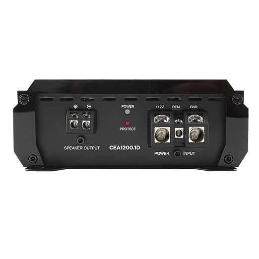 Orion Cobalt Elite CEA1200.1D Class-D Monoblock Compact Car Subwoofer Amplifier, 1200W RMS, 1/2/4 Ohm Stable, Adjustable Low Pass & Subsonic Filter, Bass Boost, MOSFET Power Supply, Bass Knob Included