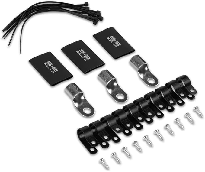 Belva BBG3KT 1/0 AWG Big 3 Upgrade Kit with CCA Wire for Audio Systems up to 250 Amps