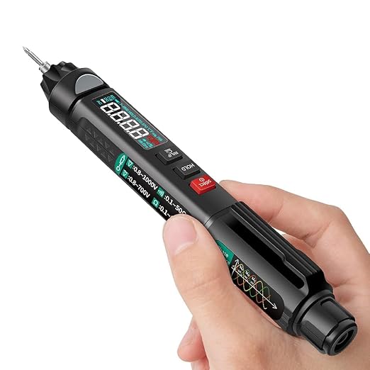 Pen Type Digital Multimeter,A3008 6000 Counts Intelligent Digital Multimeter,Non-Contact Voltmeter Sensor Pen Test for AC/DC Voltage Resistance Continuity Diode Capacitance