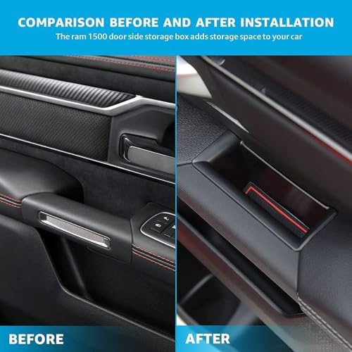 Motrobe Dodge RAM 1500 2500 3500 Armrest Storage Box and Dodge RAM 1500 Door Side Storage Tray