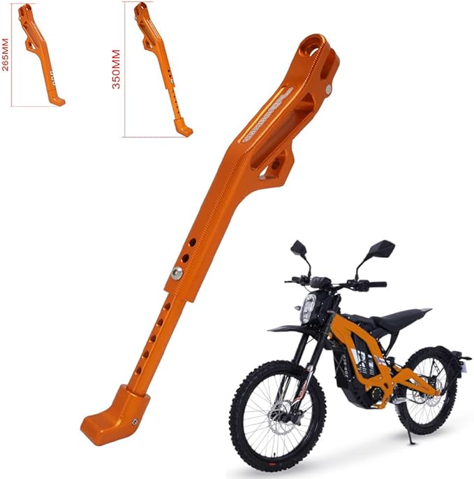 JFG RACING Sur Ron Kickstand,Motorcycle Kick Stand Side Aluminum Alloy CNC Adjustable for Surron Light Bee S/X Segway X160/X260 Talaria Sting 0range