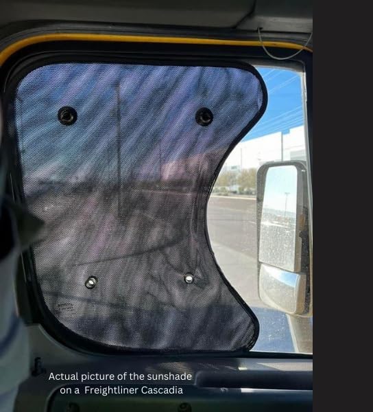 Semi-Truck Side Window Sun Shade – Fits Freightliner Cascadia (All Years) –2023 to 2025 Model Enhanced