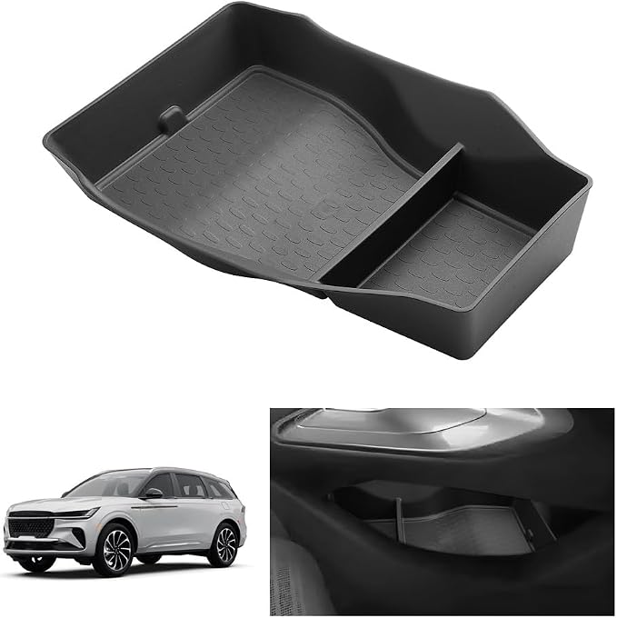 LUWU 2026 Lincoln Nautilus Lower Center Console Organizer Compatible with 2024 2025 2026 Lincoln Nautilus Premiere/Reserve/Black Label Accessories Armrest Console Organizer Armrest Insert Tray Black