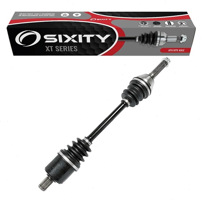 Sixity XT Front Left CV Axle for Polaris ACE 500 570 EPS 900 SP 2015-19 | Sportsman. Complete axle assembly with a 5140 chrome steel shaft, inboard and outboard CV joints, fully assembled