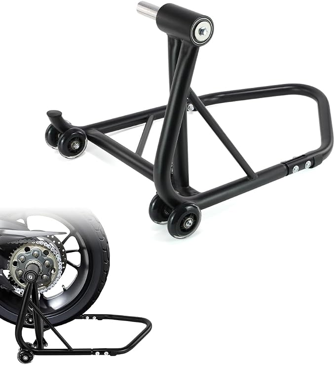 Single Side Swingarm Lift Stand with 42.4mm Pin | Fit for Brutale Series, F3 F4 Rivale Turismo Veloce, Universal Motorcycle Stand, Steel Frame with PTU Wheels