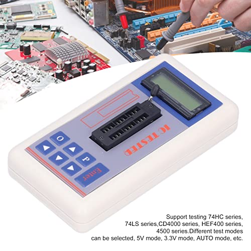 TSH-06F IC Tester Transistor Tester Integrated Circuit Meter with 5V 3.3V AUTO Modes Microelectronics Detector No Terminal