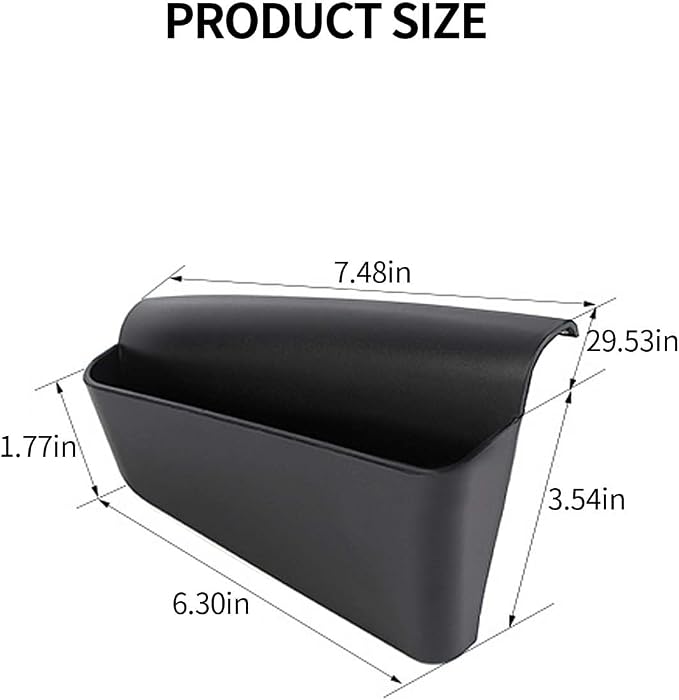 Hoolcar Gear Shift Storage Box Center Console Organizer Tray Console Side Pocket Organizer Compatible with Chevrolet Camaro 2016-2023, Black, Interior Accessories