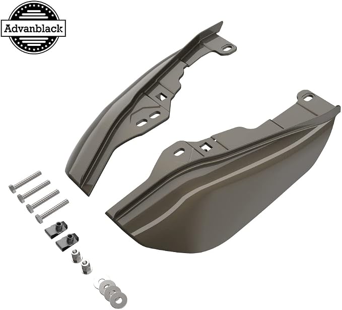 Advanblack 2024 RG Mid Frame Air Deflectors Compatible for Harley Touring Street Glide, Road King, Electra Glide, 2009-2025(River Rock Gray)