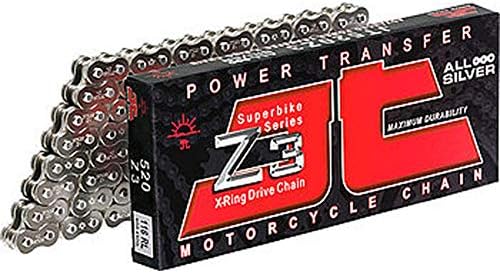 JT Chain JTC520Z3112RL (520 Series) Black Steel 112 Link Super Heavy Duty X-Ring Chain with Connecting Link
