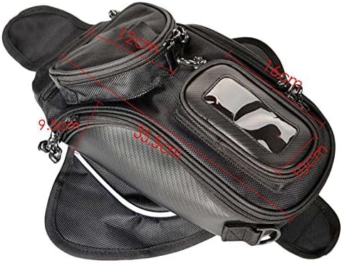 Universal Motorcycle Tank Bag Waterproof with Strong Magnetic Gas Oil Fuel Tank Bag Magnetic Motorbike Bag for Honda Yamaha Suzuki Kawasaki
