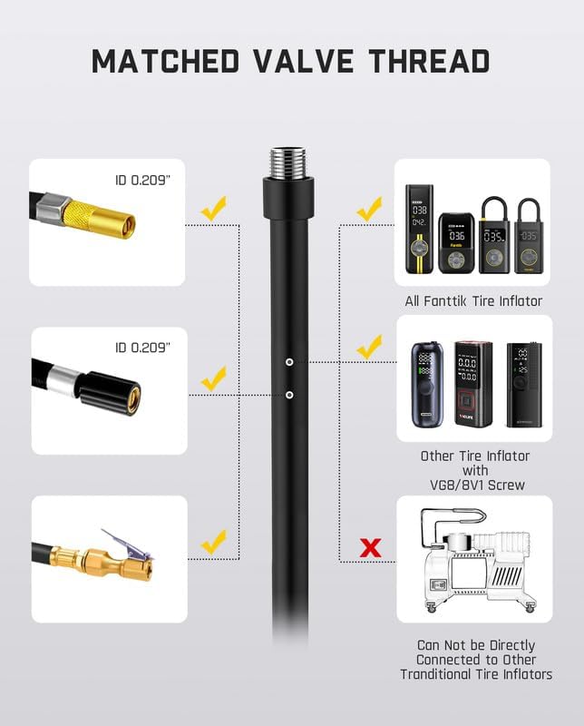 Fanttik Air Pump Hose Adapter and X9 APEX Tire Inflator