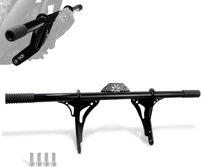 Highway Peg Crash Bar/Highway Footpegs Enginge guard for Harley Dyna with mid Control Models 2006-2017, for Street Bob FXDB/I Fat Bob FXDF Low Rider FXDL/I Wide Glide FXDWG/I,Gloss Black