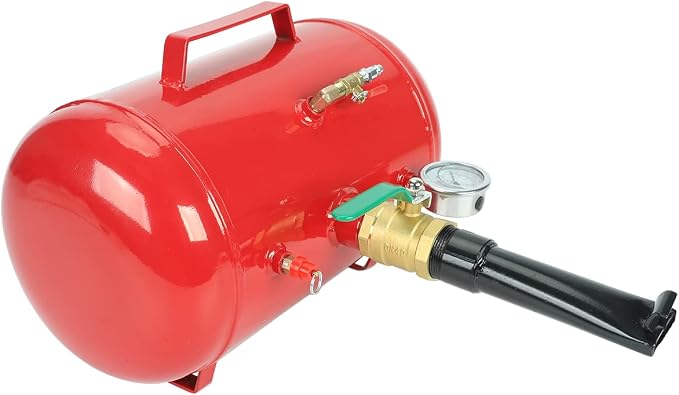BLACKHORSE-RACING 5 Gallon Air Tire Bead Seater - 145PSI Blaster Tool Seating Inflator w/Gauge Car Truck ATV Tank Heavy Duty - Red