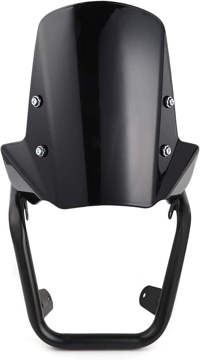 Mokuo Motorcycle Windshield in ABS Material Compatible with Honda Navi 2022 2023, Upgraded 3mm Thickness Come with Mounting Bracket,Black Color