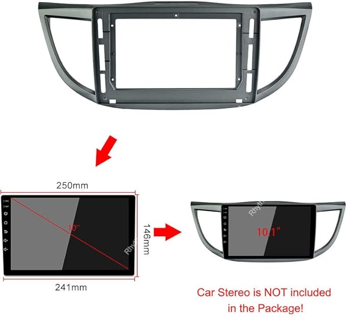 10.1inch 2DIN Installation Dash Kit fits for Honda CRV 2012-2017 Aftermarket Android Car Radio Stereo Mounting Fascia Panel