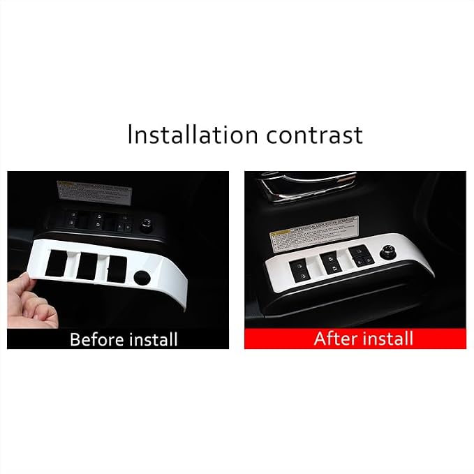 Lcojicep 14PCS Full Set Interior Decoration Trim Kit Compatible with Toyot@ Tacoma 2016-2022 Central Control Dashboard Frame Cover Shift Knob Cover Air Vent Trim Cover Window Button Cover (White)