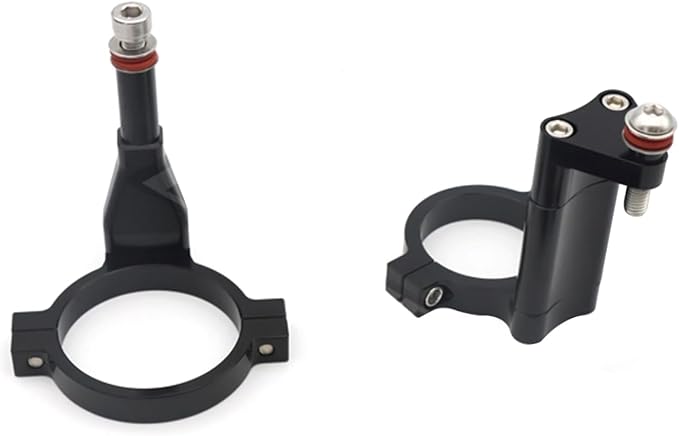 Motorcycle Steering Stabilizer Bracket Damper Stabilizers & Dampeners Kits Compatible with CFMOTO 450SR 450SRS 450SS 2022-2024,CNC Aluminum (Black, 1x Damper Bracket)