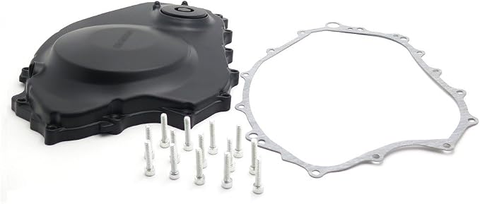 Black Right Engine Clutch Cover Compatible with Hond 2004-2007 CBR 1000RR/ 08-15 CB 1000RR