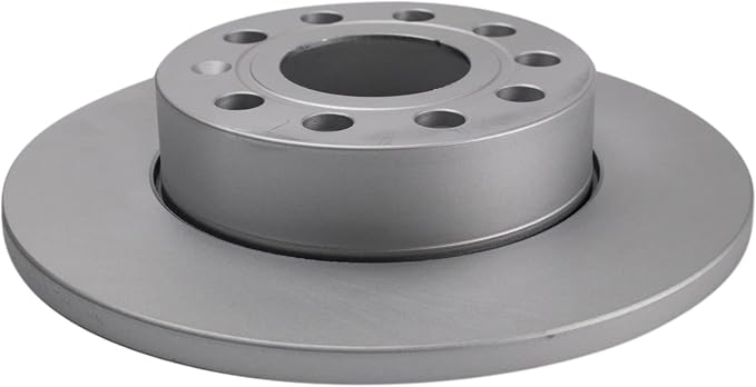 TRQ Rear Brake Rotor Set G Coated Solid Compatible with 2008 Audi A3 A3 Quattro 2005-2010 Volkswagen Jetta 2008 Volkswagen Rabbit