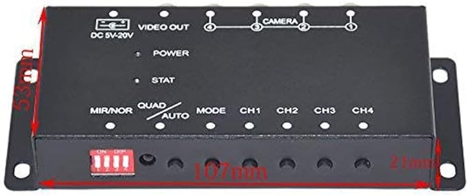 Auto Wayfeng WF® IR Control 4 Cameras Video Control Car Cameras Image Switch Combiner Box for Left View Right View Front Rear Parking Camera Box