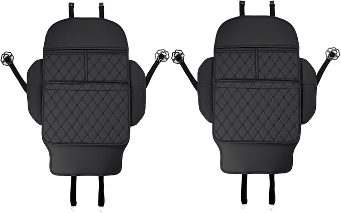 2 Pack Kick Mats Back Seat Protector，Seat Back Protector for Kids Feet Car Seat with Car Back Seat Organizer, Seat Back Protector Cover for Back of Front Seats - Protect against dirt and scuffs