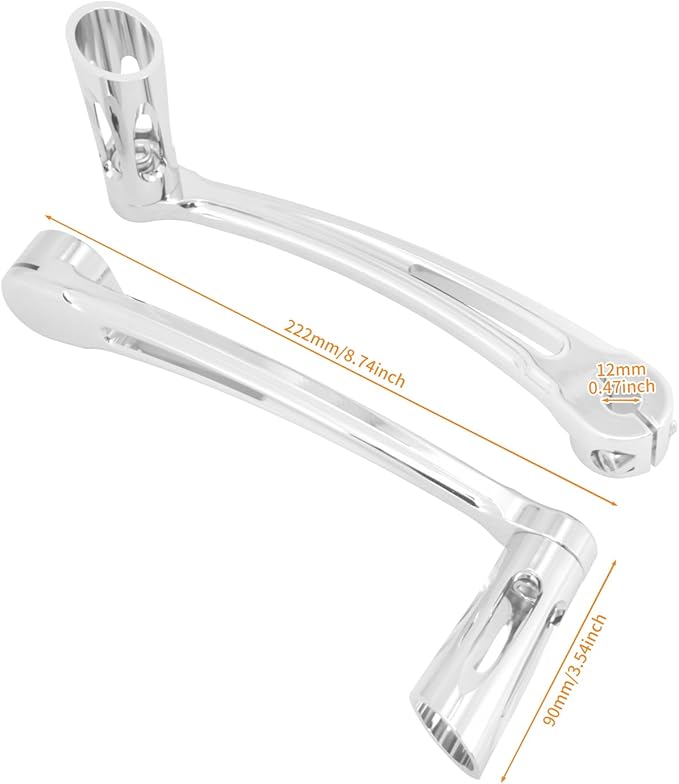 Front Floorboard Driver Rider Footboards Passenger Footboards Brake Arm Pedal Lever Heel Toe Shift Lever Fit for Harley Touring Road King Street Glide 2014-2025 Sportster Dyna Chrome