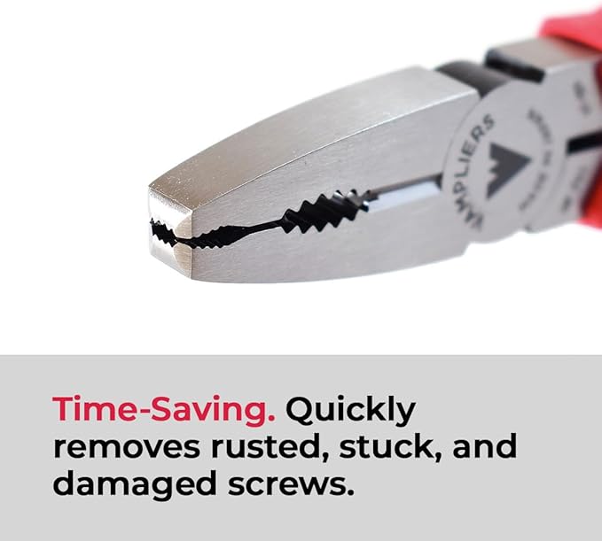 VAMPLIERS 6.25" Stripped Screw Extractor Pliers. Made in Japan. Time-Saving Screw Removal Tool Quickly Extracts Rusted, Stuck, Damaged Screws & Fasteners.