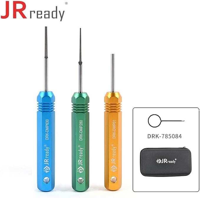 JRready ST5211 Pin Removal Tool KIT for Weather Pack Metri Pack Series Connector Harness terminals and Connector Crimp pin etc Electrical Connector, Tool KIT Include DRK 785084 Amp 1.5mm Removal Tool