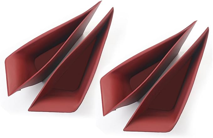 4PC Car Door Side Organizer Tray for Porsche Cayenne Accessories 2018-2026, Front Rear Door Side Insert Storage Box for Phone Keys Cards (Red for Cayenne 2018-2026)